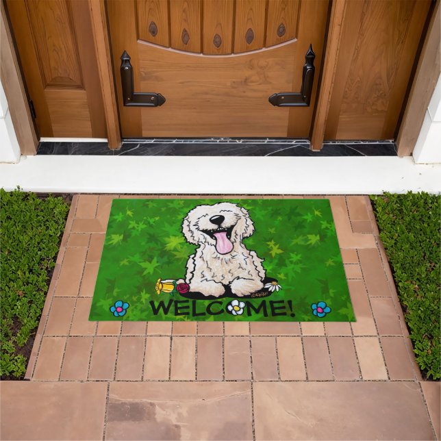 Felpudo Garden Helper Goldendoodle Doormat (Exterior)