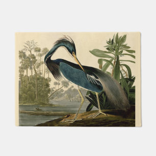Felpudo Garzas de Audubon Louisiana Aves América Arte