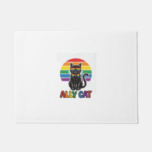 Felpudo Gata Aliada Arcoíris Orgullo Diseño Camiseta Gato