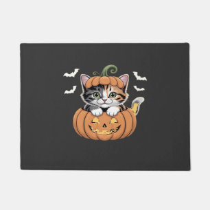 Felpudo Gatito lindo de Halloween en una camiseta clásica