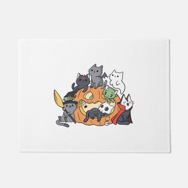 Felpudo Gatitos de Halloween (Anverso)