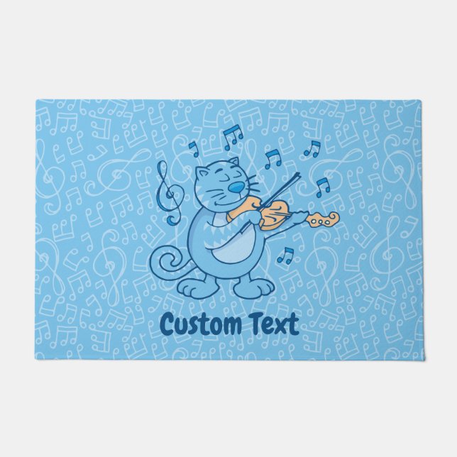 Felpudo Gato azul con Doormat violín (Anverso)