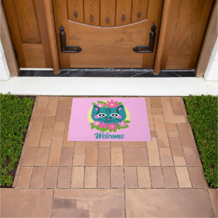 Felpudo Gato azul de personalizable con estera de puerta r