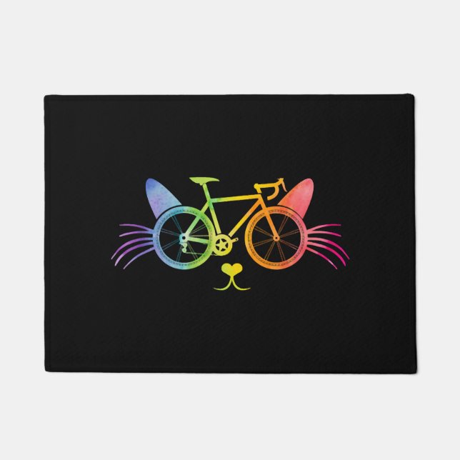 Felpudo Gato Bicicleta Lgbt (Anverso)