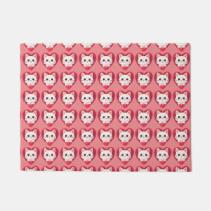 Felpudo Gato Blanco Adorable con Corazón Diseño de Amor Ga