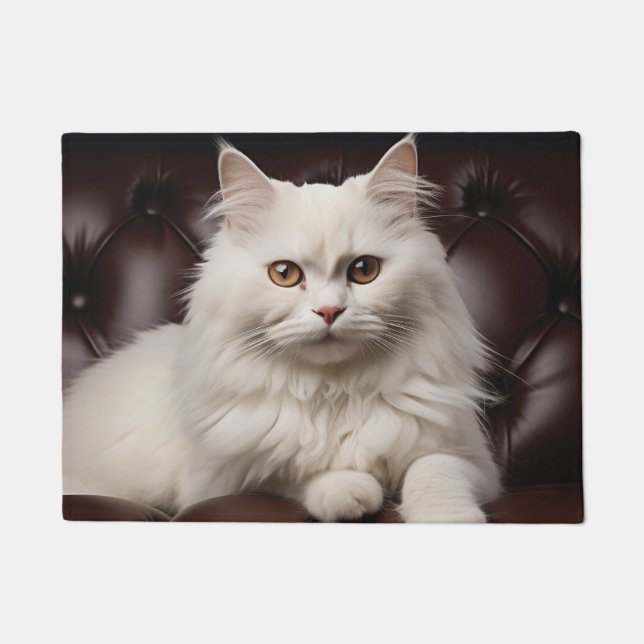 Felpudo Gato blanco majestuoso (Anverso)