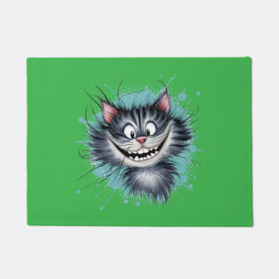 Felpudo Gato con una sonrisa.
