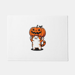 Felpudo Gato de calabaza de Halloween