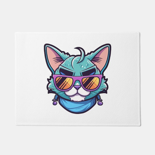 Felpudo Gato de Guay con gafas de sol (Anverso)