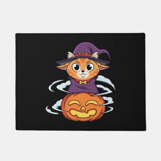 Felpudo Gato de Halloween (Anverso)