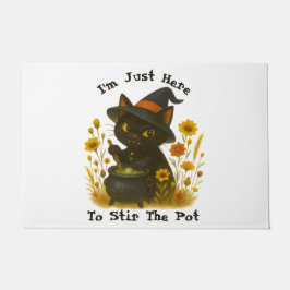 Felpudo Gato de Halloween - Estoy aquí para remover la oll