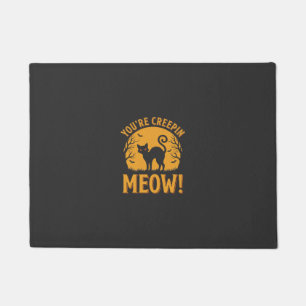 Felpudo Gato de Halloween Me estás asustando