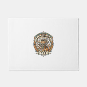 Felpudo Gato de relojería Gato Steampunk Arte vectorial vi