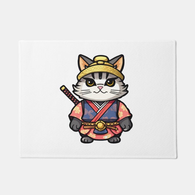 Felpudo Gato de Samurai #13 (Anverso)