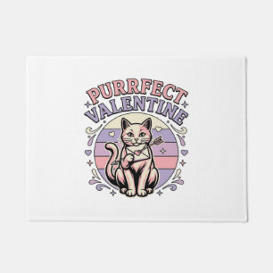 Felpudo Gato de San Valentín perfecto Amor de gato vintage