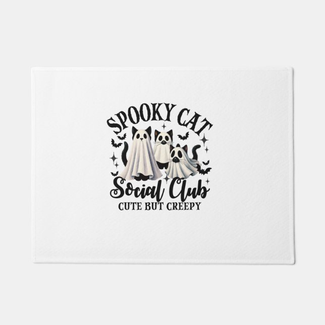 Felpudo Gato divertido de Halloween (Anverso)