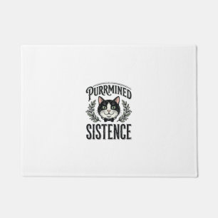 Felpudo Gato Divertido Purrminó Existencia Gráfico Antiguo