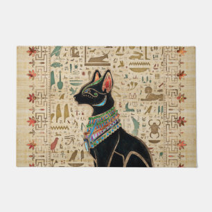 Felpudo Gato egipcio - Bastet en el papiro
