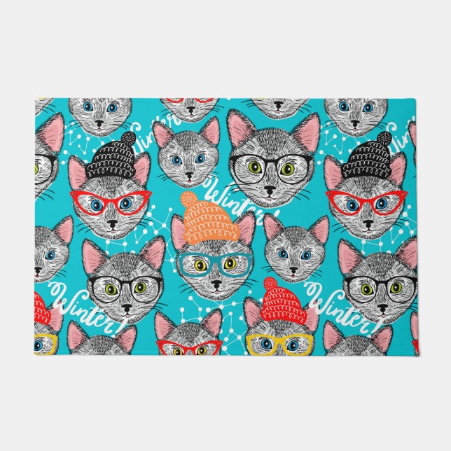 Felpudo Gato en el gorra (Anverso)