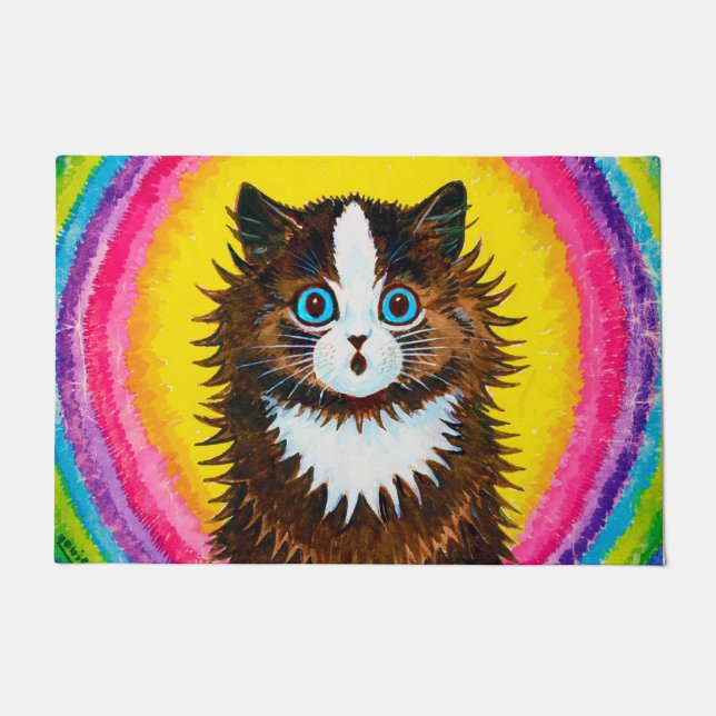Felpudo Gato en un arcoiris, Louis Wain (Anverso)