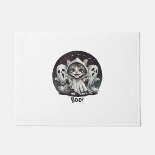 Felpudo Gato Fantasma Divertido Boo Halloween Animal Gatit