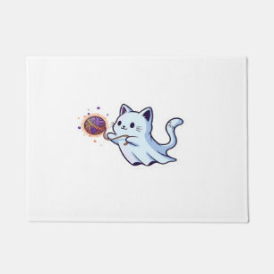 Felpudo Gato fantasma lindo Gatito de Halloween espeluznan