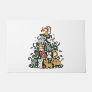 Felpudo Gato gatito divertido árbol de Navidad mascota ama