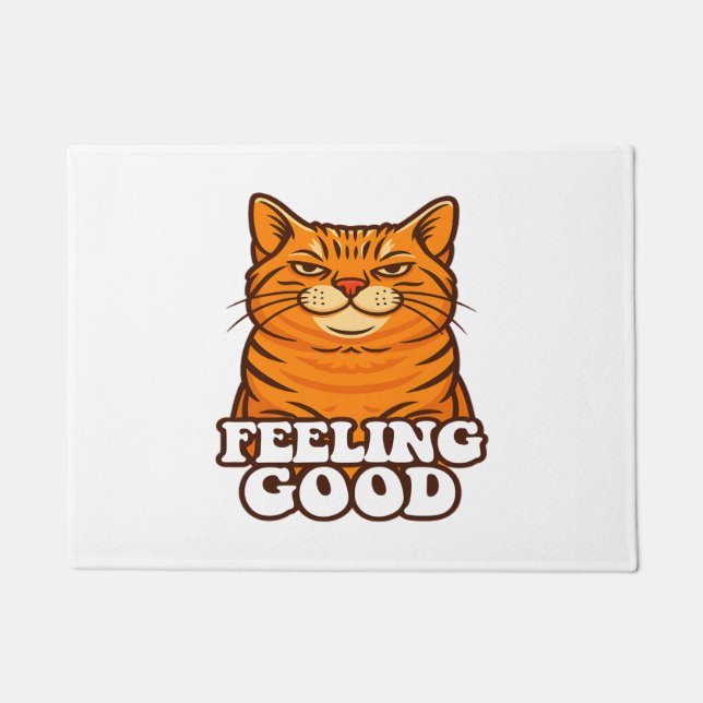 Felpudo Gato genial sintiéndose bien (Anverso)
