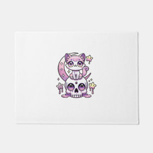 Felpudo Gato gótico Kawaii Pastel Gótico Gótico Cat _4