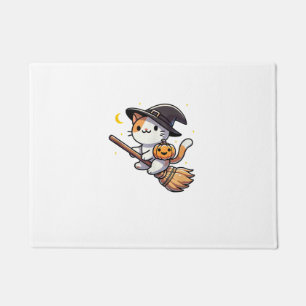 Felpudo Gato Gracioso Bruja Halloween Costume Broom Stick