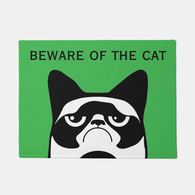 Felpudo Gato gracioso enojado (Anverso)