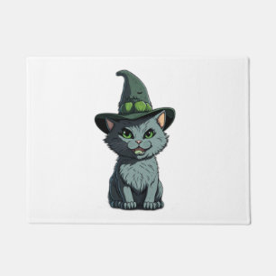 Felpudo Gato grisato grisáceo con ojos verdes y delicioso