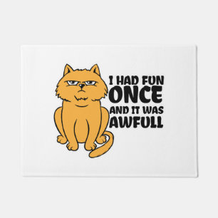 Felpudo Gato Gruñón - Gato Divertido Meme