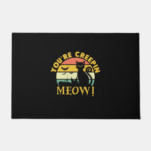 Felpudo Gato Halloween, eres creepin Meow