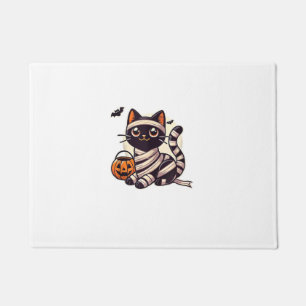 Felpudo Gato Halloween Mamá, niños gatos adorables
