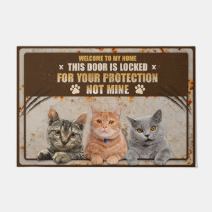 Felpudo Gato Lover Doormat, Gato Bienvenida Mat, Gracioso 