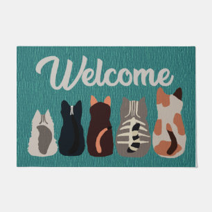 Felpudo Gato Lover Doormat, Gato Bienvenido Mat, Gato lind
