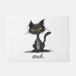 Felpudo GATO MALHUMORADO - Gato divertido - Regalo para la