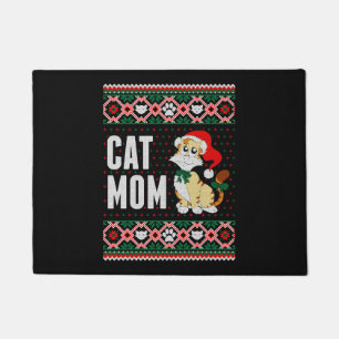 Felpudo Gato Mamá Navidades feos suéter