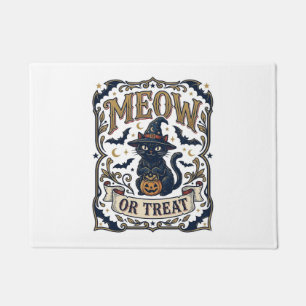 Felpudo Gato Miau o Truco Halloween Gato Espeluznante Vint