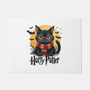 Felpudo Gato negro de bruja de Harry Pawter Halloween pelí