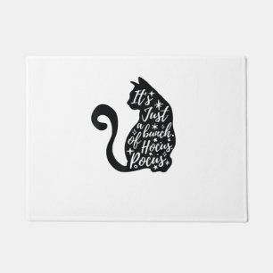 Felpudo Gato negro de Halloween es sólo un montón de hocus