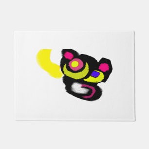 Felpudo Gato negro divertido arte