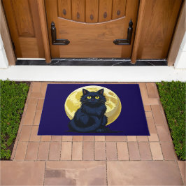 Felpudo Gato negro enojado