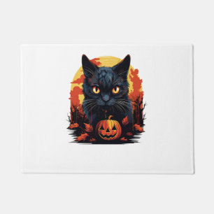 Felpudo Gato negro espumoso de Halloween