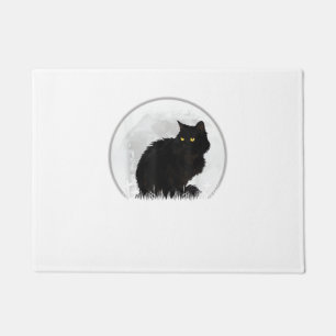 Felpudo Gato negro Halloween Moon Cat