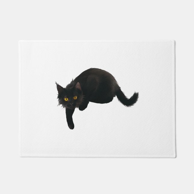FELPUDO GATO NEGRO SALIENDO (Anverso)