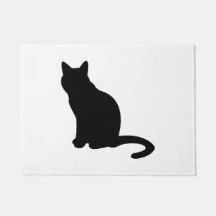 FELPUDO GATO NEGRO SENTADO SILHOUETTE