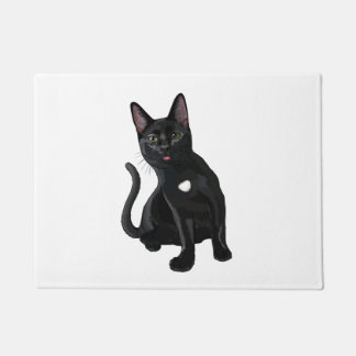 Felpudo Gato negro tonto Blep camiseta clásica