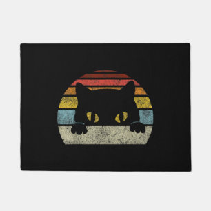Felpudo Gato negro vintage, gatos negros estilo retro